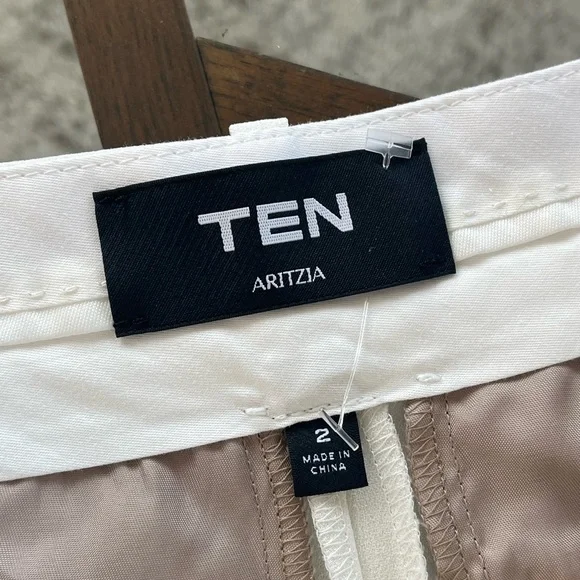 Aritzia Ten Dame Light Birch Low Rise Wide Leg Formal Evening Business  Pant Sz2 - Picture 13 of 16